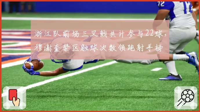 浙江队前场三叉戟共计参与22球,穆谢奎禁区触球次数领跑射手榜